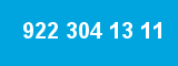 922 304 13 11 922 304 13 11